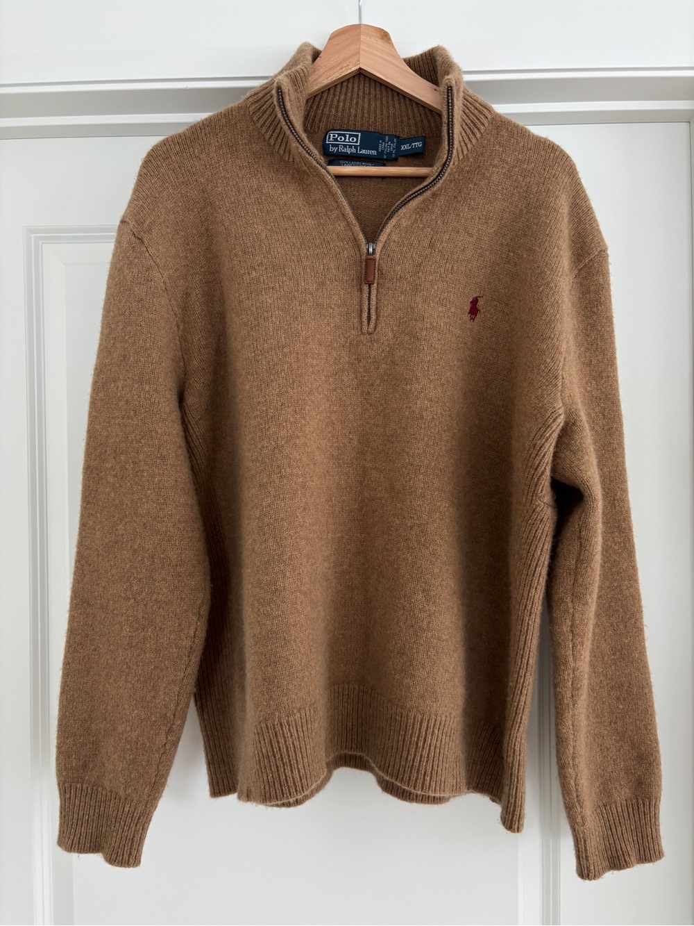 women’s Ralph Lauren 100% lambswool quarterzip